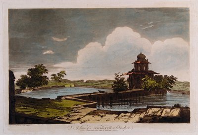Vista di un mausoleo a Etmadpoor da William Hodges
