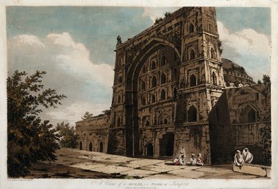 Veduta di un musjid, cioè di una tomba a Jionpoor da William Hodges