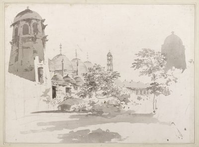Veduta della Cuttera costruita da Jaffier Cawn a Murishidbad, c.1781 da William Hodges