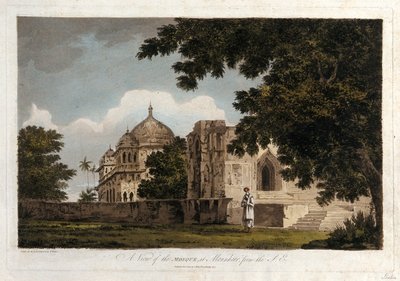 Veduta della moschea di Mounheer, da sud-est. da William Hodges