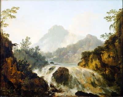 Una cascata nella valle di Tuaruru, Tahiti da William Hodges