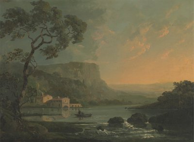 Paesaggio con pescatori su un lago da William Hodges