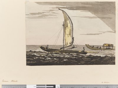 Pagina 15a Canoe, Otaheite da William Hodges