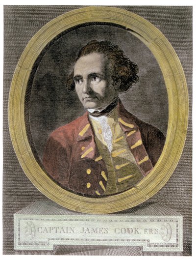 Ritratto del Capitano James Cook (1728-79), dal frontespizio di 