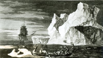 Le isole di ghiaccio il 9 gennaio 1773, inciso da B. T. Pouney, 31 febbraio 1777 da William Hodges