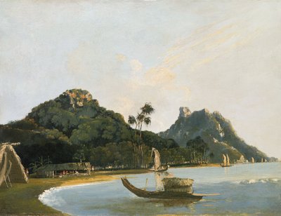 Veduta di parte del porto di Owharre [Fare], isola di Huahine da William Hodges
