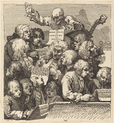 Un coro di cantanti da William Hogarth