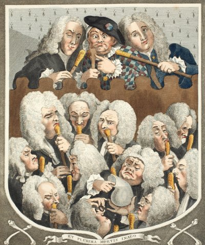 Una consultazione di medici, o La compagnia degli impresari di pompe funebri, illustrazione da 