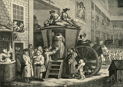Un cortile di locanda di campagna da William Hogarth