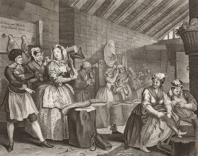 Il progresso di una prostituta, foglio 4: In prigione da William Hogarth
