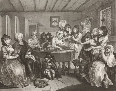 Il progresso di una prostituta / Il cammino di una cortigiana. Tavola 6: Il funerale da William Hogarth