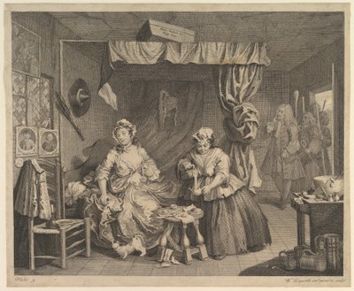 Il percorso di una prostituta, tavola 3 da William Hogarth
