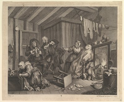 Il progresso di una prostituta, Piatto 5, aprile 1732 da William Hogarth