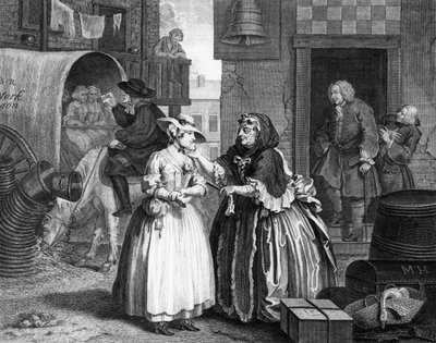 Il progresso di una prostituta, Piatto I da William Hogarth