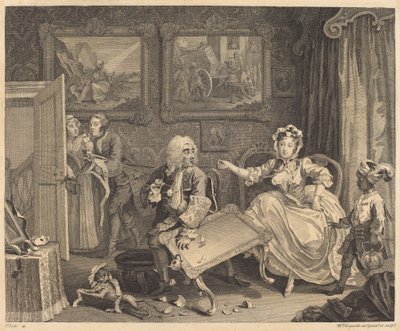 La carriera di una prostituta: tav.2 da William Hogarth