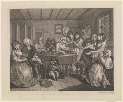 La carriera di una prostituta, tavola 6 da William Hogarth