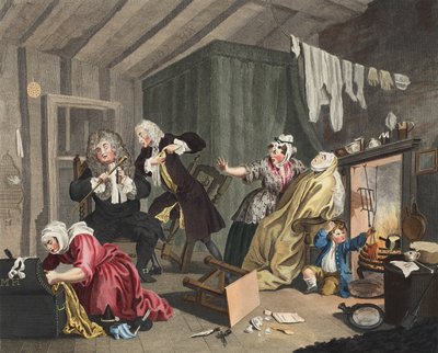 La carriera di una prostituta, tavola V, illustrazione da 