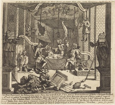 Una giusta visione del palcoscenico britannico da William Hogarth