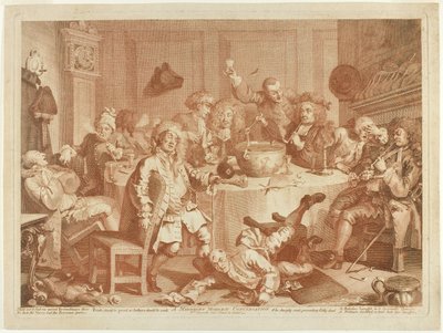 Una conversazione moderna a mezzanotte da William Hogarth