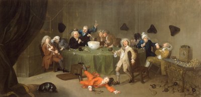 Una Conversazione Moderna a Mezzanotte, c.1732 da William Hogarth