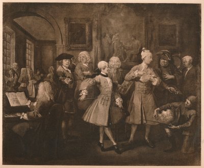 Il progresso di un libertino - 2: La levée, 1733 da William Hogarth