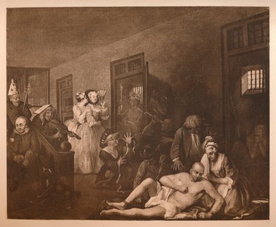Il progresso di un libertino - 8: Il manicomio da William Hogarth