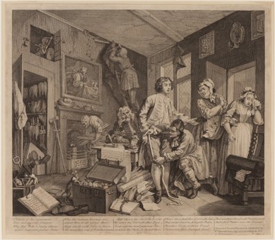 La carriera di un libertino, tavola 1 da William Hogarth