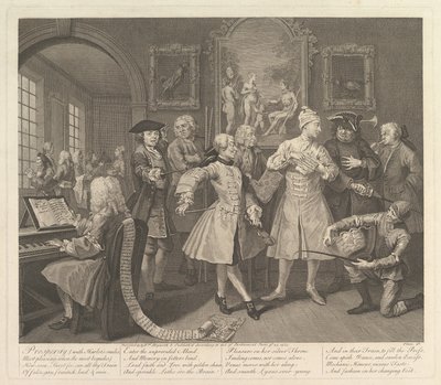 Il progresso di un libertino, Tavola 2 da William Hogarth