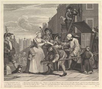 La carriera di un libertino, Tavola 4 da William Hogarth
