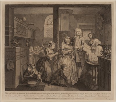 La carriera di un libertino, tavola 5 da William Hogarth