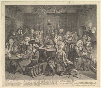 La carriera di un libertino, Tavola 6 da William Hogarth