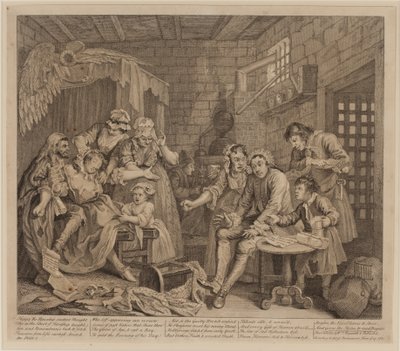 Il Progresso di un Libertino, Piatto 7, 3° Stato da William Hogarth