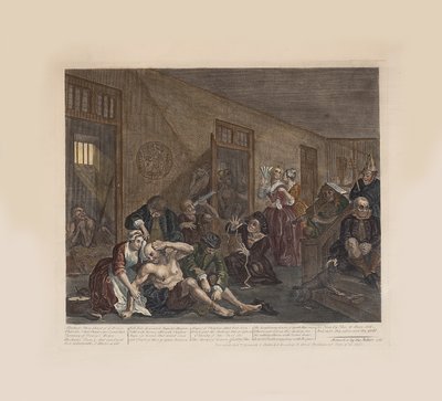 La carriera di un libertino, Tavola 8: Nel manicomio, ca 1735 da William Hogarth
