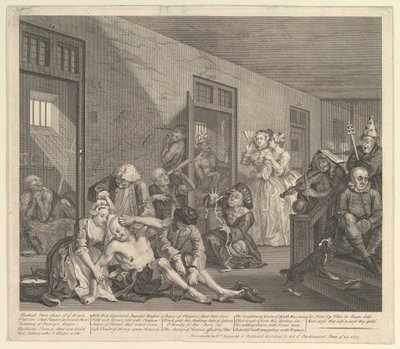Il progresso del libertino, Tavola 8 da William Hogarth