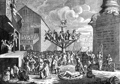 Una satira sulla Compagnia del Mare del Sud, 1721 da William Hogarth