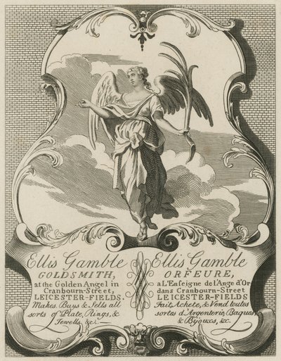 Pubblicità per Ellis Gamble, orafo da William Hogarth
