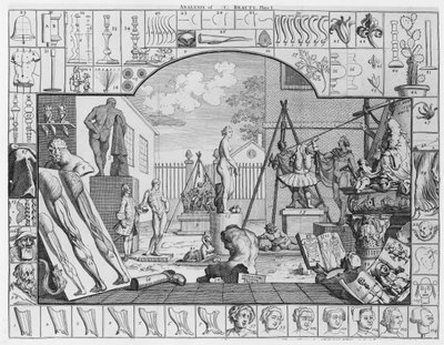Analisi della Bellezza, Tavola 1, 1753 da William Hogarth