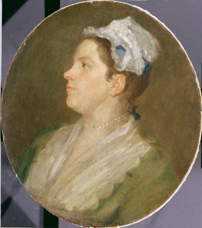 Anne Hogarth (1701-71), c.1740 (pre-conservazione) da William Hogarth