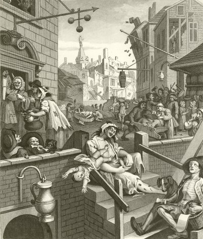 Beer Street e Gin Lane da William Hogarth