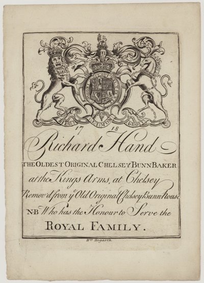 Bun Baker, Richard Hand, carta commerciale da William Hogarth
