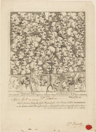 Personaggi e caricature da William Hogarth