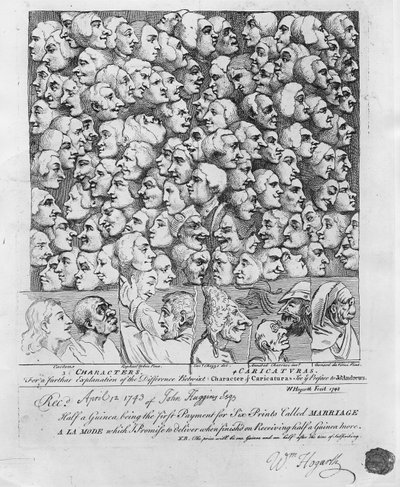 Personaggi e caricature, pubblicato nell