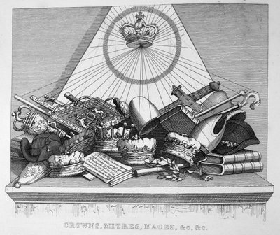 Corone, mitre, mazze, ecc., 1754 da William Hogarth