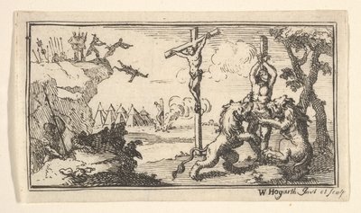 Crocifissione, ecc. John Beaver, Punizioni militari romane, 1725, dopo il 1725 da William Hogarth