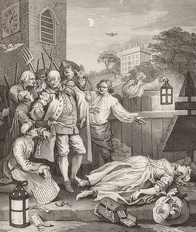 Crudeltà in perfezione, da: Le quattro fasi della crudeltà da William Hogarth