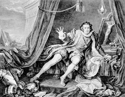 David Garrick come Riccardo III da William Hogarth