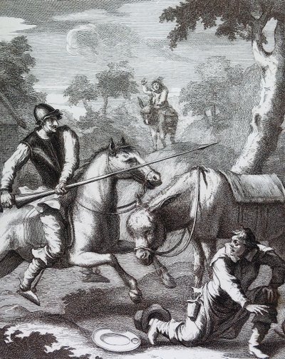 Don Chisciotte prende il bacile del barbiere per l
