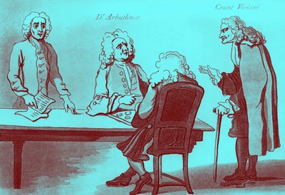 Dr Arbuthnot e il conte Viviani nella caffetteria di Button da William Hogarth