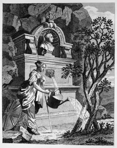 Frontespizio al catalogo degli artisti da William Hogarth