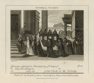 Biglietto funebre da William Hogarth
